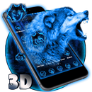 Thème 3D Neon Vivid Wolf APK