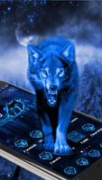 3D Neon Vivid Wolf Theme syot layar 2