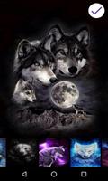 Wolf Lock screen Passcode Neon Ekran Görüntüsü 2