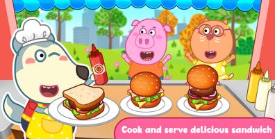 Wolfoo Cooking Game - Sandwich capture d'écran 1