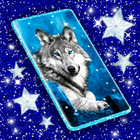 Night Wolf Live Wallpaper icône