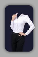 Women Formal Shirt Suit Photo Editor capture d'écran 3
