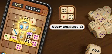 Woody Dice Merge Puzzle