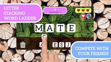 Letter Ladder - word stacking puzzle game الملصق