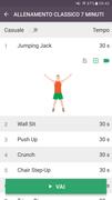 1 Schermata Esercizi a casa - Fitness