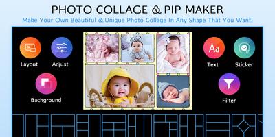 PIP Camera & Photo Collage Maker - Photo Editor Ekran Görüntüsü 1