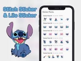Stitch Sticker & Lilo Sticker for Whatsapp Affiche