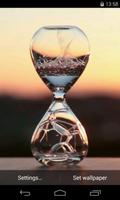 Horloge de l'eau d'écran animé Affiche