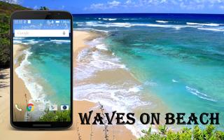 Waves on Beach Live Wallpaper poster
