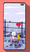 Wallpaper bt21 lucu poster