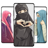 Девушка в хиджабе Фоновые обои