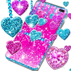 Glitter hearts live wallpaper APK 下載