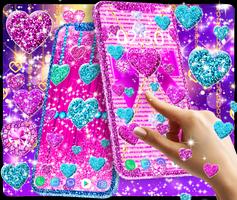 Glitter hearts live wallpaper 截图 1