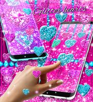 Glitter hearts live wallpaper captura de pantalla 3