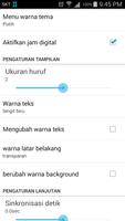 Detik jam pada status bar syot layar 2