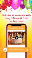 Birthday Video Maker With Song & Name BestFriend ảnh chụp màn hình 3