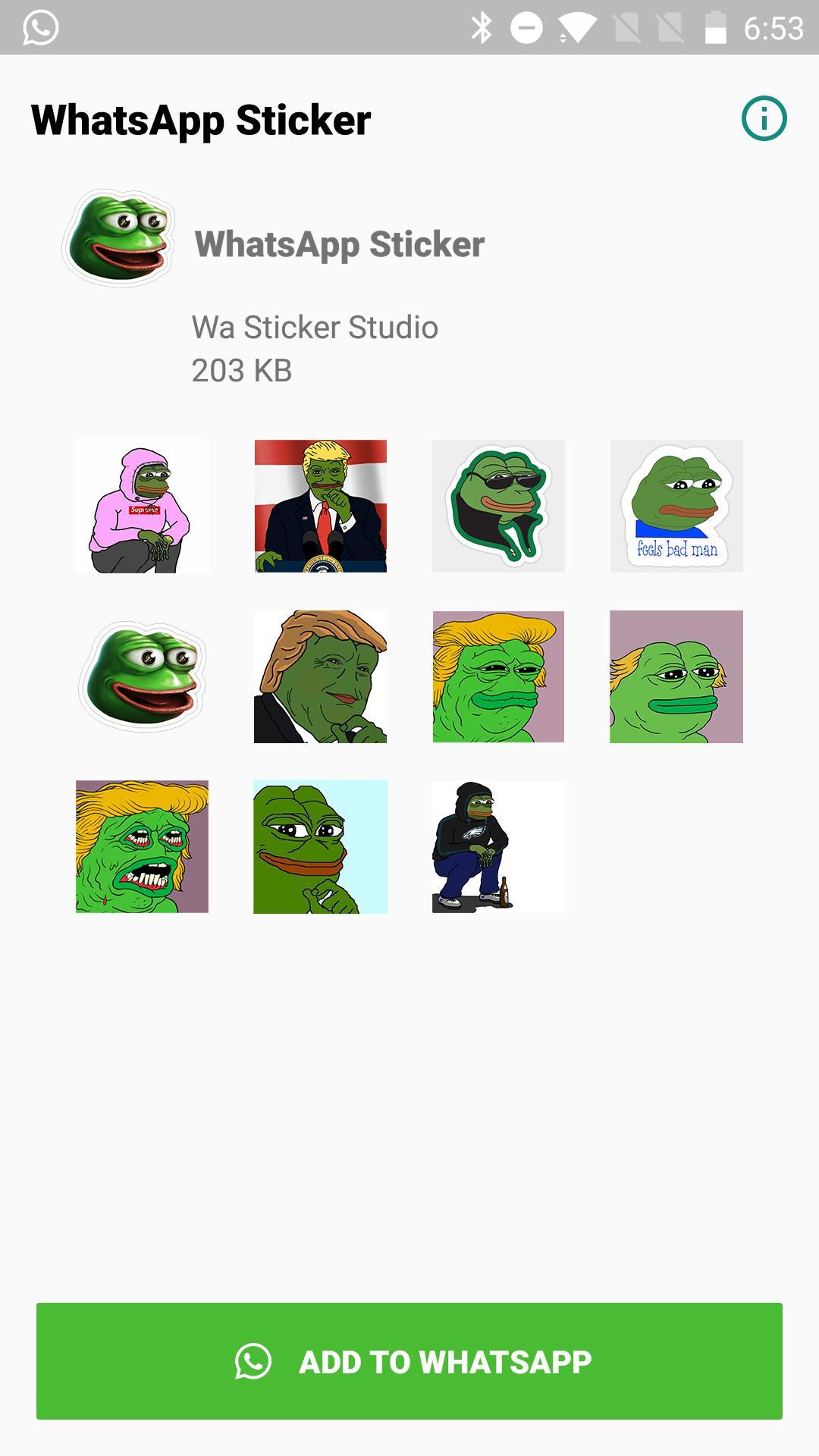 Pepe Frog Stickers For Whatsapp