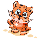 Funny Tiger Stickers for WhatsApp, WAStickerApps icône
