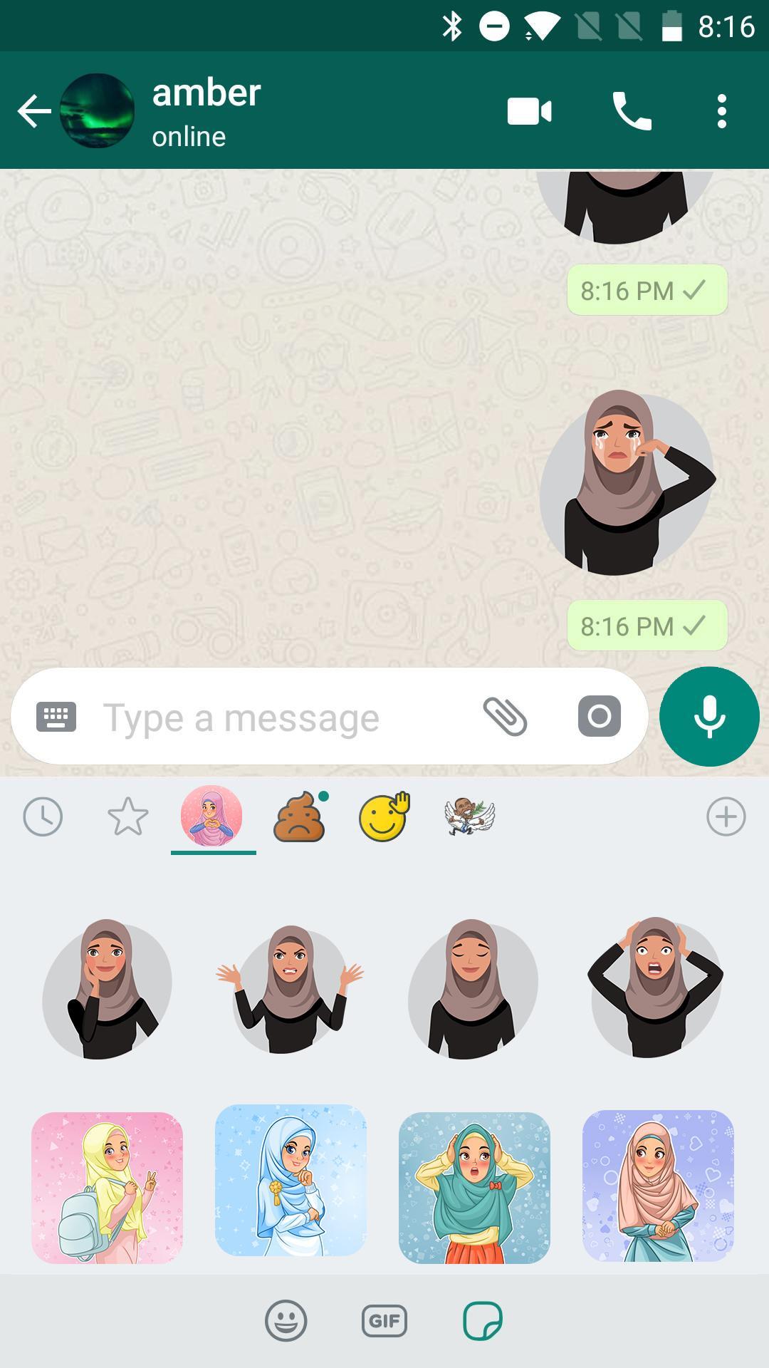 Muslim Hijab Stickers For Whatsapp