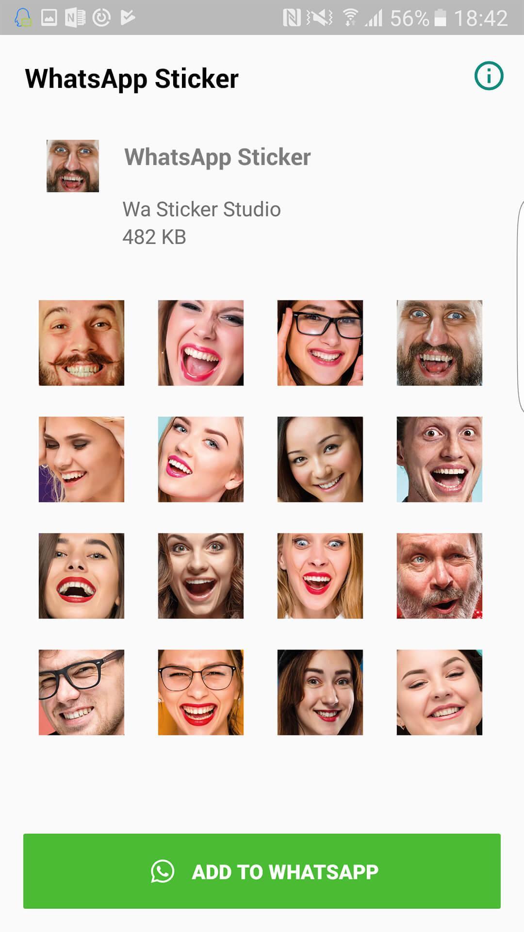 Laughter Face Stickers For Whatsapp