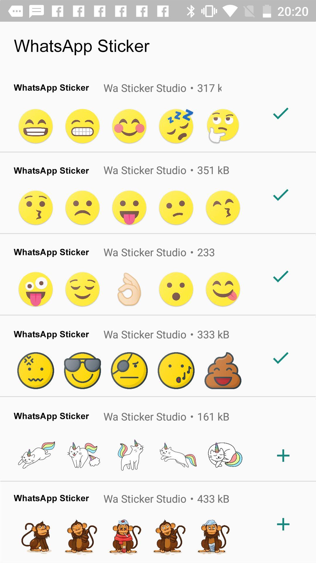 Cute Emoji Face Sticker For Whatsapp