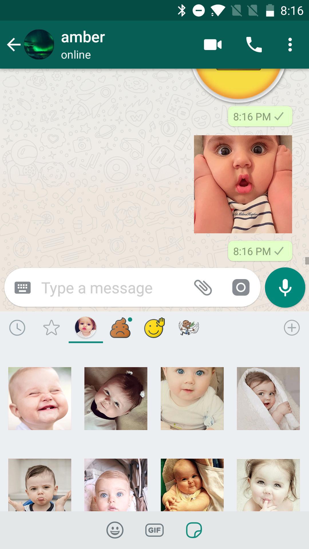 Cute Baby Stickers For Whatsapp