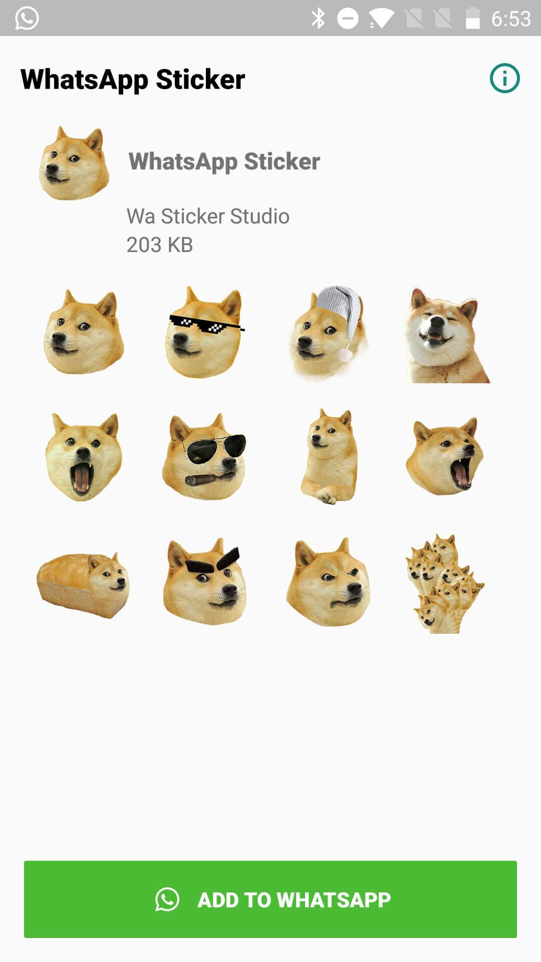 Doge Meme Stickers For Whatsapp Wastickerapps For Android Apk Download - doge emoji roblox