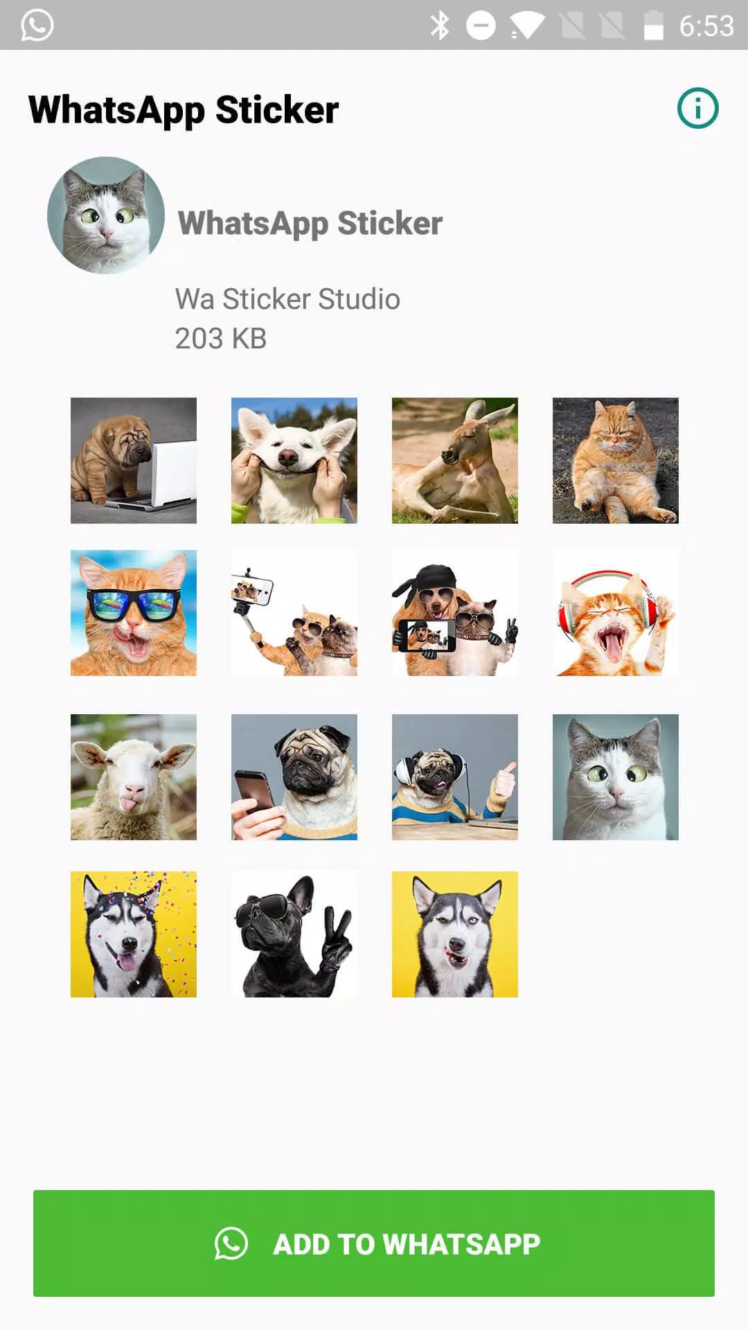 Funny Animal Stickers for WhatsApp, WAStickerApps APK per Android Download