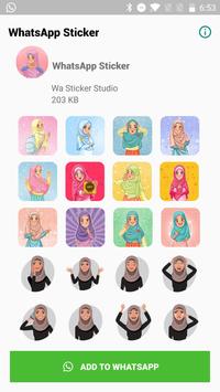 Cute Hijab  Girl Sticker  for WhatsApp  WAStickerApp for 