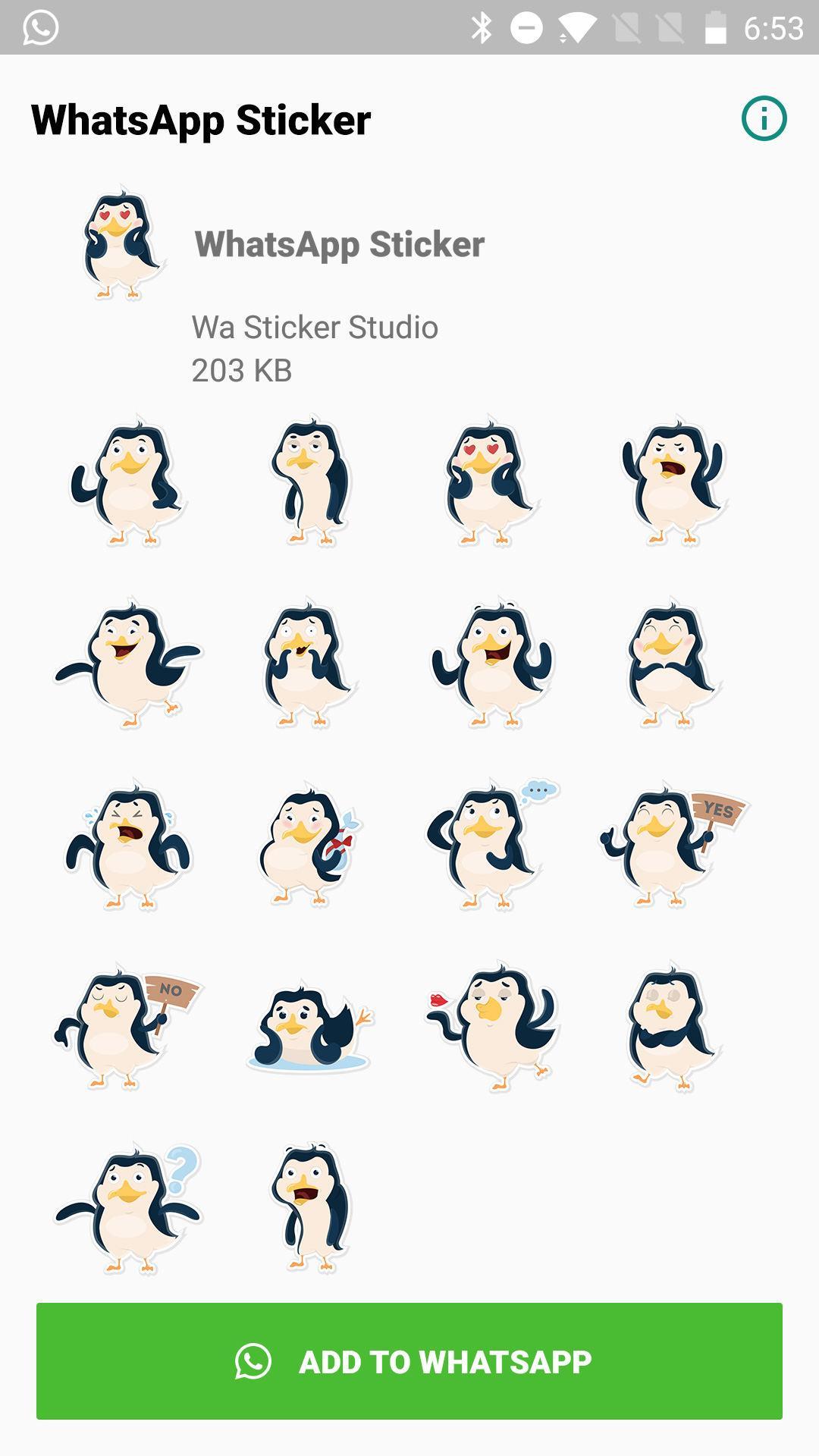 Cute Penguin Stickers For Whatsapp