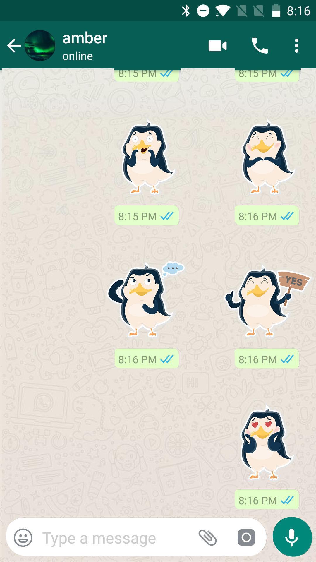 Cute Penguin Stickers For Whatsapp