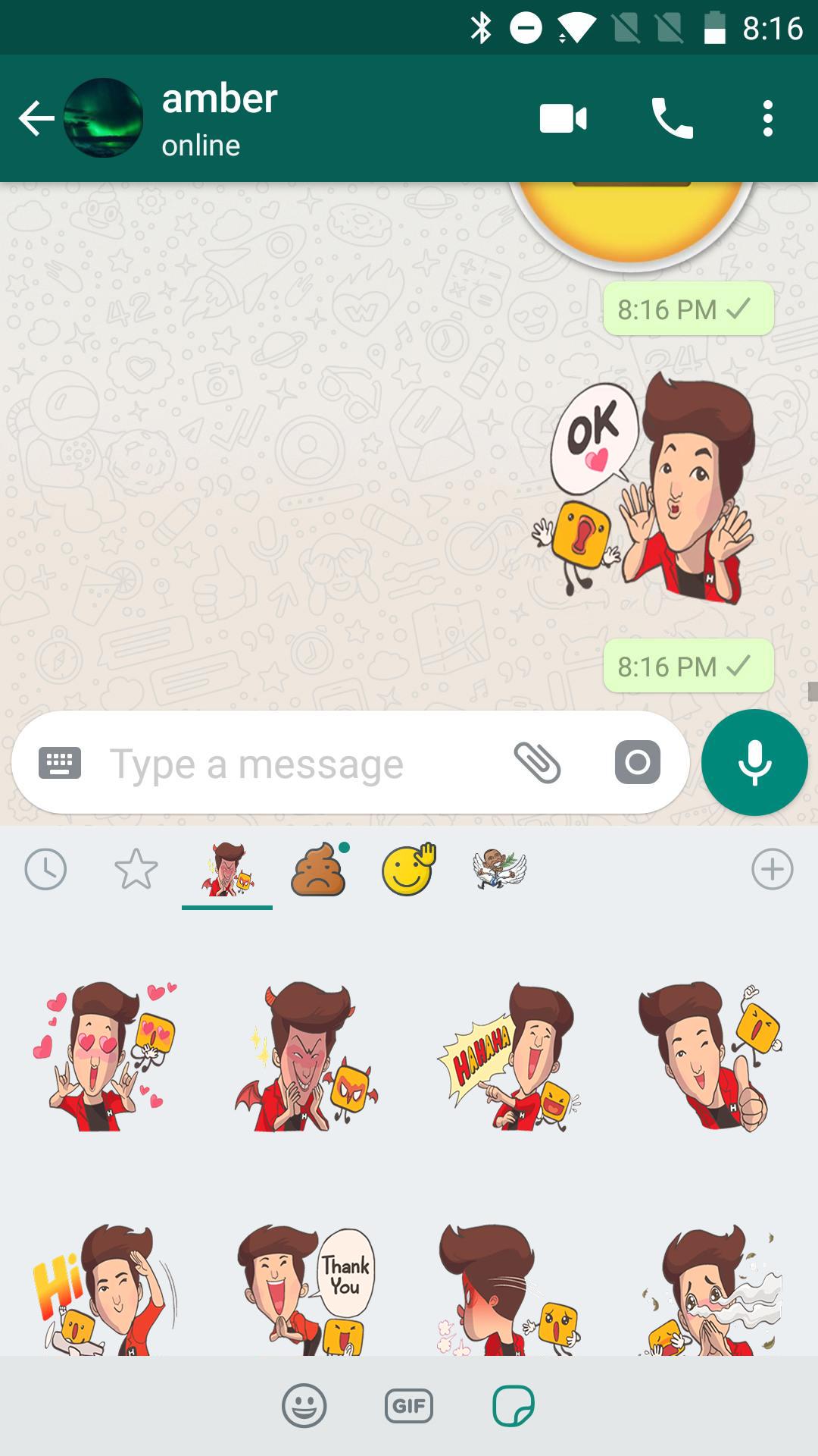 Single Boy Sticker For Whatsapp