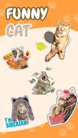 New Funny Cat Memes Stickers WAStickerApps Plakat