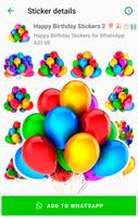Pegatinas de feliz cumpleaños captura de pantalla 1