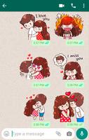 Stickers d'amour pour WhatsApp Affiche