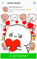 Mochi Peach Cat Stickers plakat