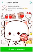 Mochi Peach Cat Stickers Ekran Görüntüsü 3