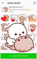 Mochi Peach Cat Stickers Ekran Görüntüsü 1