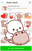 Mochi Peach Cat Stickers imagem de tela 1