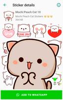 Mochi Peach Cat Stickers Ekran Görüntüsü 2