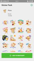 Pizza Emoji Stickers For Whatsapp(WAStickerApps) постер