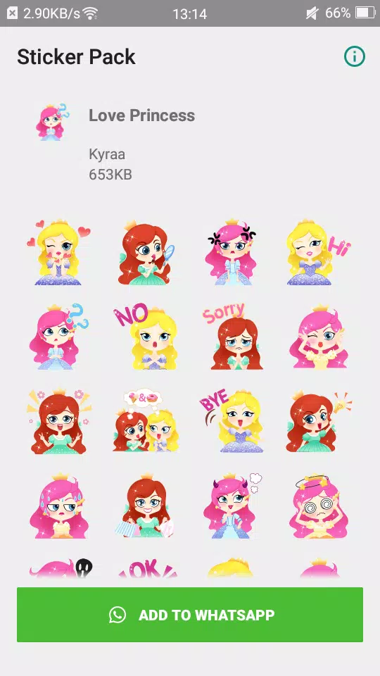 Tải Xuống Apk Love Princess Stickers For Whatsapp(Wastickerapps) Cho Android