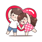 Romantic Love Stickers For WhatsApp: WAStickerApps أيقونة