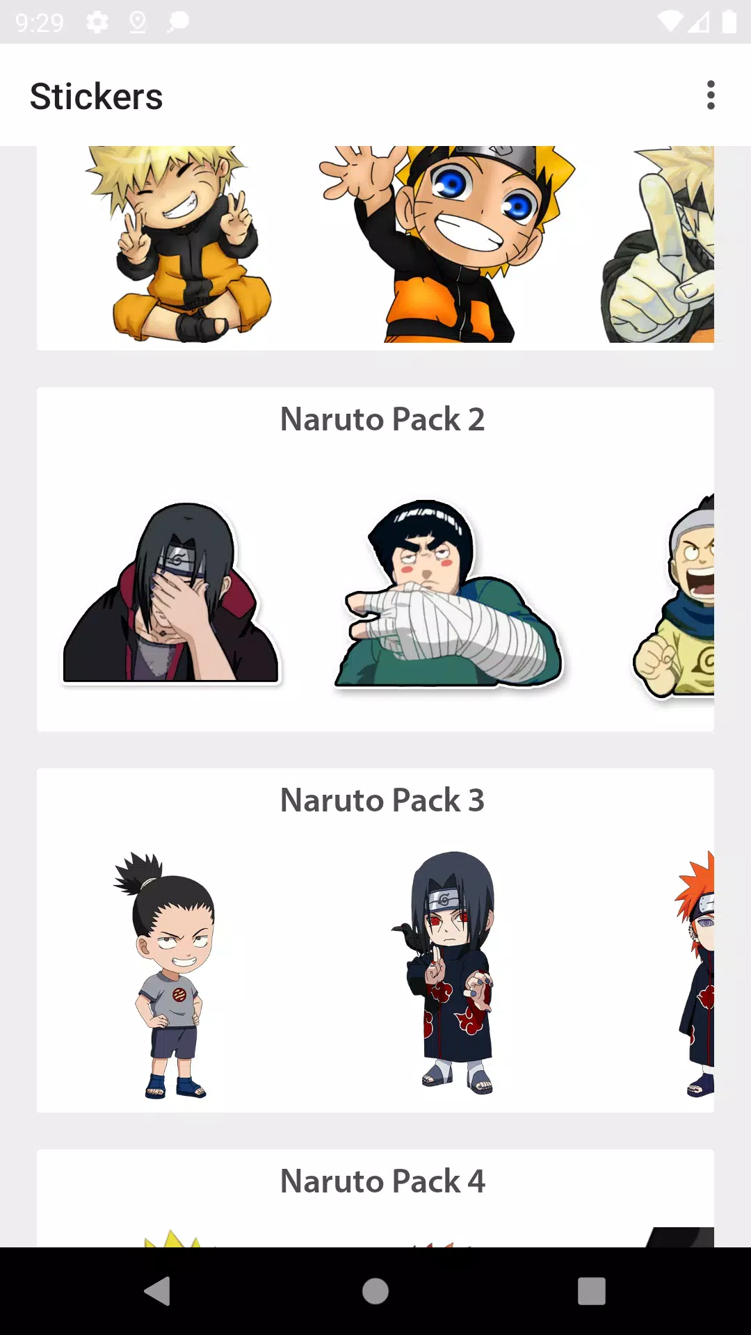 Download do APK de WAstickerApps desenhos animados Naruto 2020 para Android