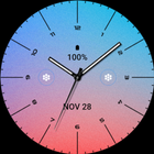 Analog Red Blue Sky watch face icône