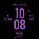 Flat Purple Watch Face APK
