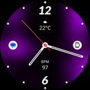 Purple Analogue Watch Face APK
