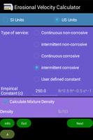 Erosional Velocity Calculator تصوير الشاشة 1