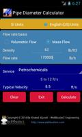 Pipe Diameter Calculator الملصق