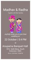 Indian Wedding Invitation card, wedding stickers capture d'écran 1